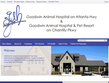 Tablet Screenshot of goodwinanimalhospital.com